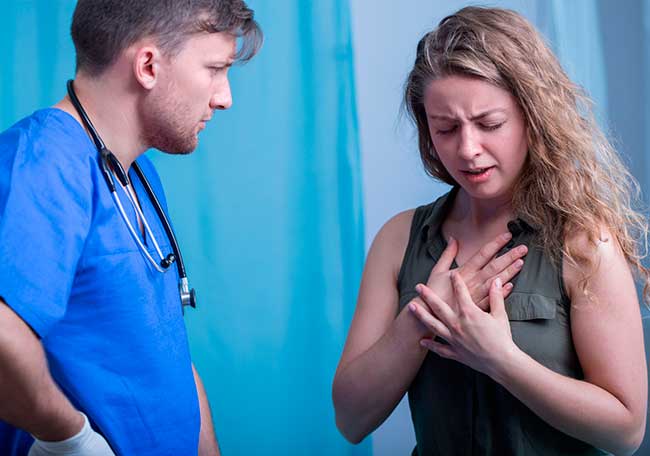 ubicación y el patrón del dolor torácico