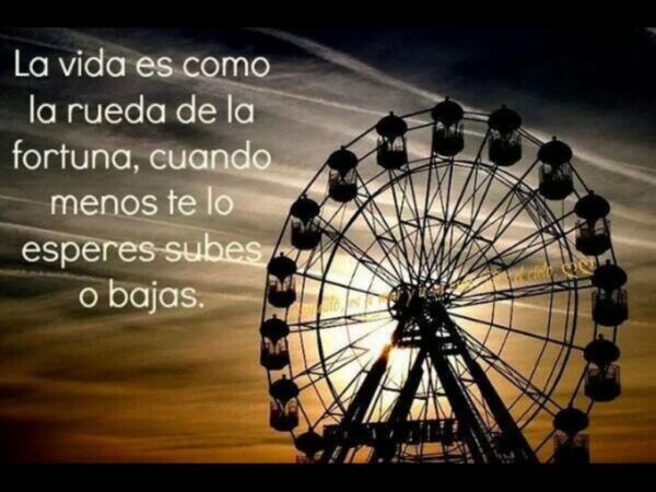La rueda de la fortuna de la vida