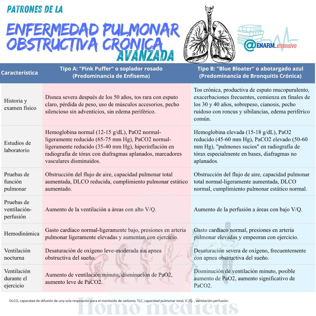 Patrones de enfermedad en la EPOC avanzada.