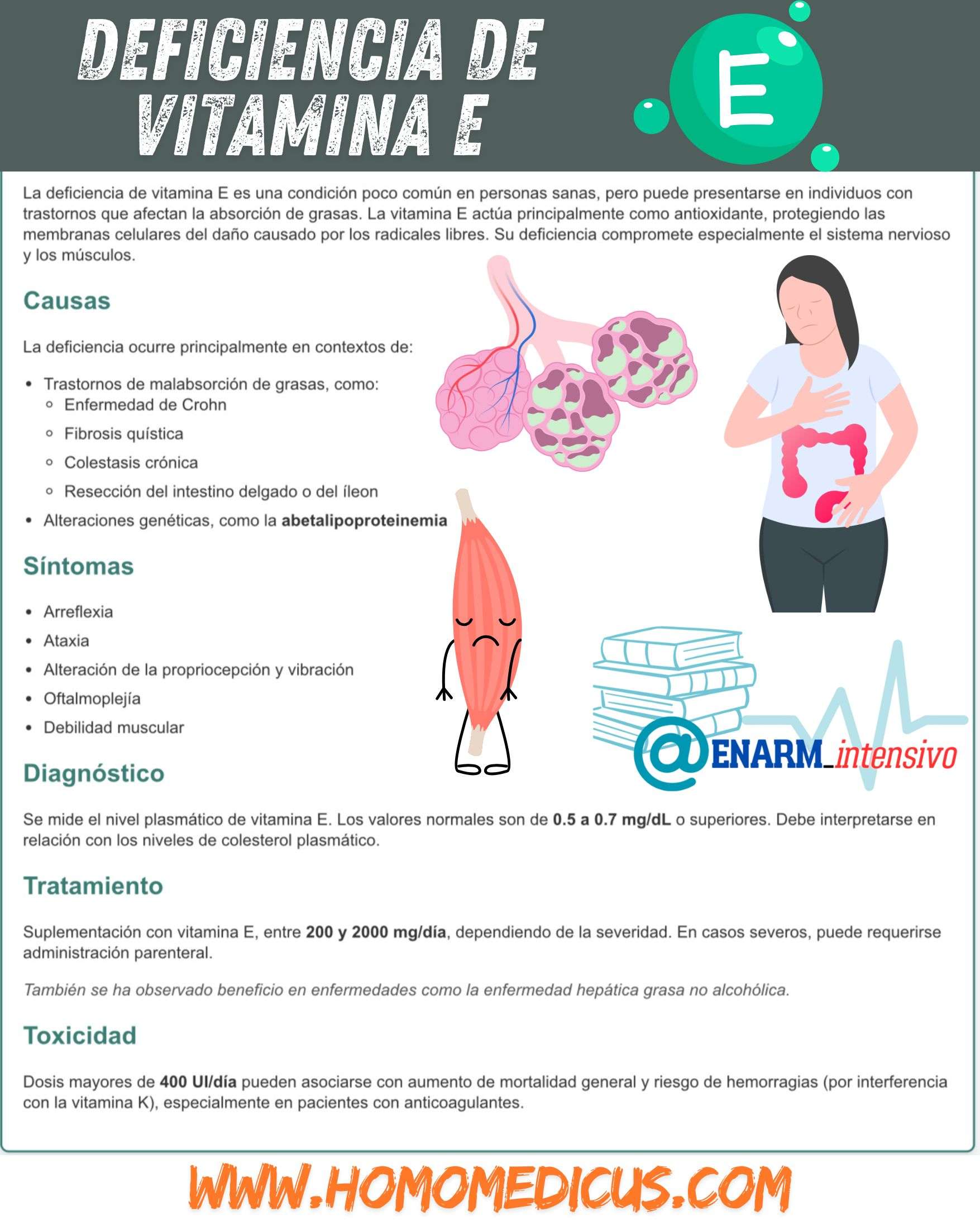 🎴TARJETA DE REPASO: DEFICIENCIA DE VITAMINA E