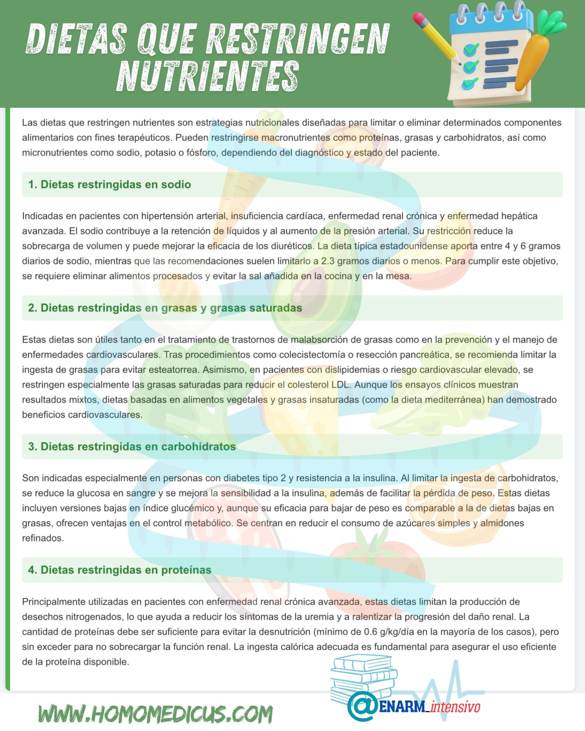 🎴TARJETA DE REPASO: DIETAS QUE RESTRINGEN NUTRIENTES