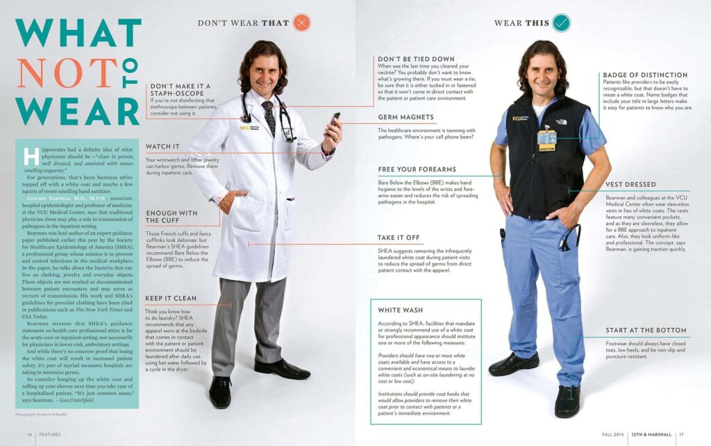 Qué no deben vestir los médicos