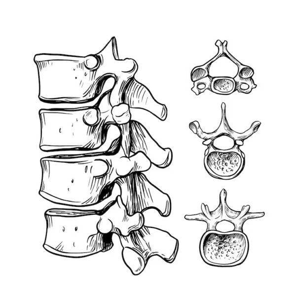 Esqueleto de la columna vertebral