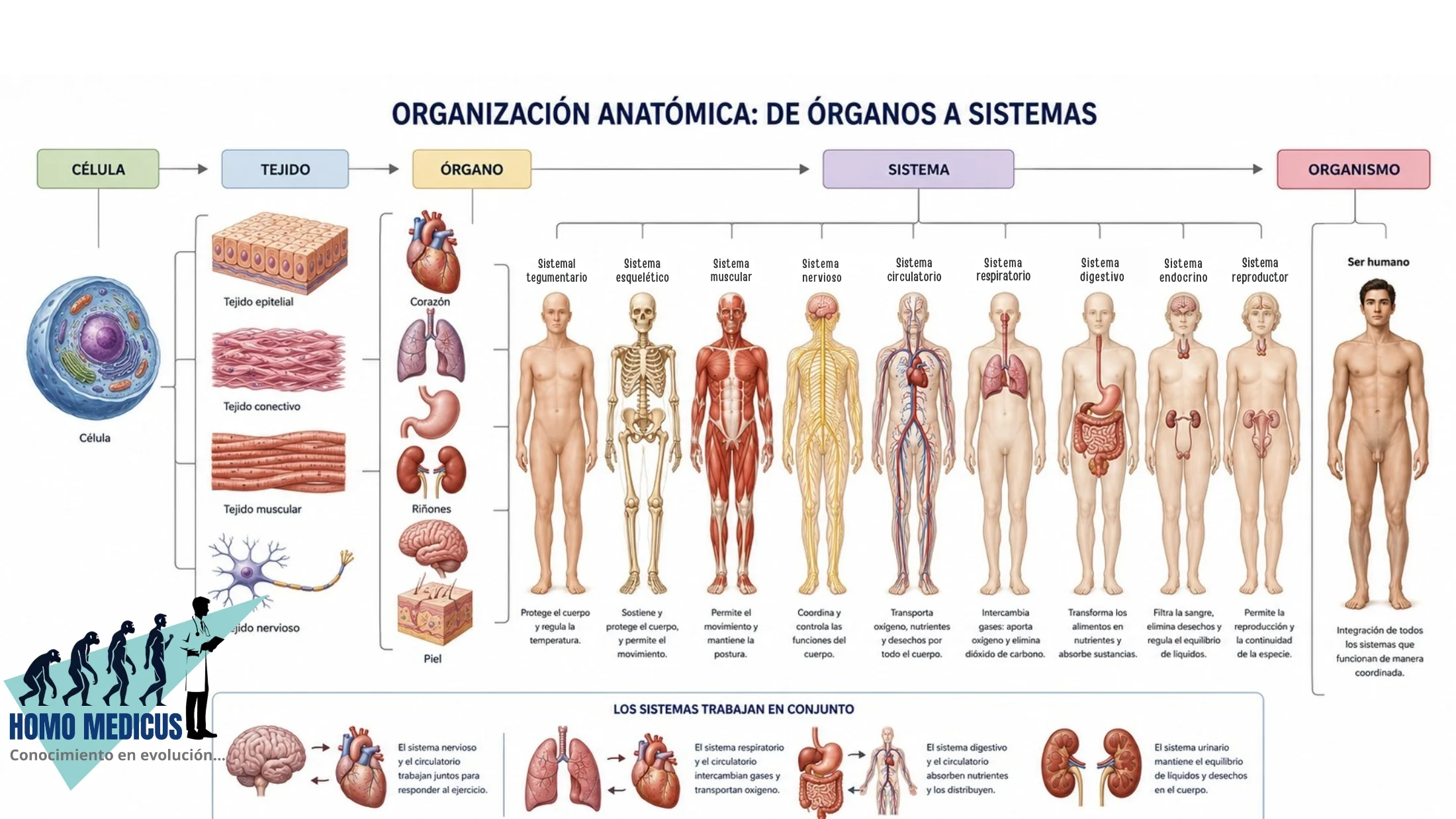 ORGANIZACIÓN POR ÓRGANOS Y SISTEMAS